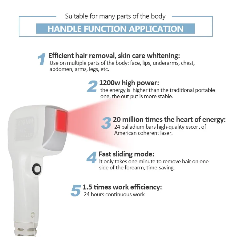 High Power Diode Laser System for Fast Hair Reduction