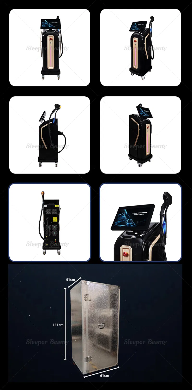 Diode Laser Hair Removal Machine Remote Control System 755nm 808nm 940 1064nm Private Area Hair Loss for Women Nose Hair Reduction Treatment