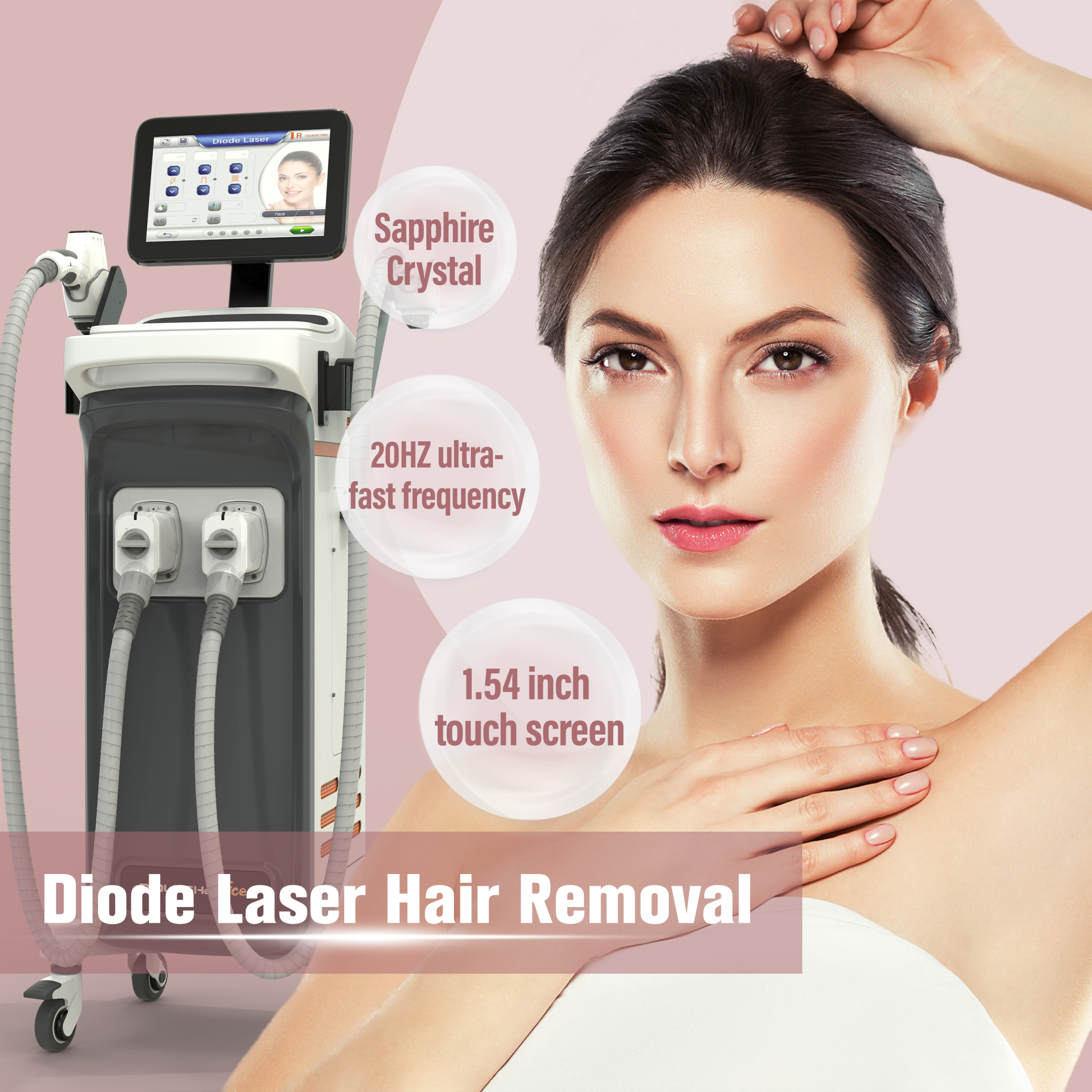 New Beauty Painless 4 Wavelengths 755 808 940 1064 Ice Diode Laser Hair Removal Machine for All Skin Tones