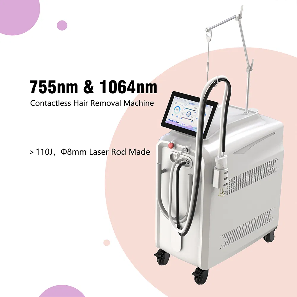 Alexandrite Laser Candle Alex 755nm 1064nm ND YAG Hair Removal Machine Professional Alex Technology for Sale