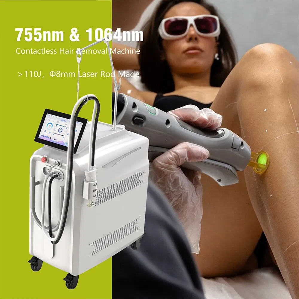 Alexpulse Alexandrite Laser Candle 755nm 1064nm ND YAG Hair Removal Machine 5000W Alex Pump Technology for Sale