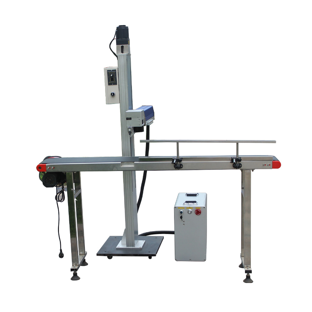 New High Speedy CNC Automatic Conveyor Fiber Laser Marking Machine Vision System Supporting DXF/PLT/BMP/AI/DWG Formats Reci