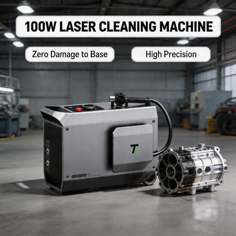 100W Eco Friendly Mobile Air Cooled Laser Surface Cleaner Device Non Contact Clean Fingerprint Switch Pro HF LASER