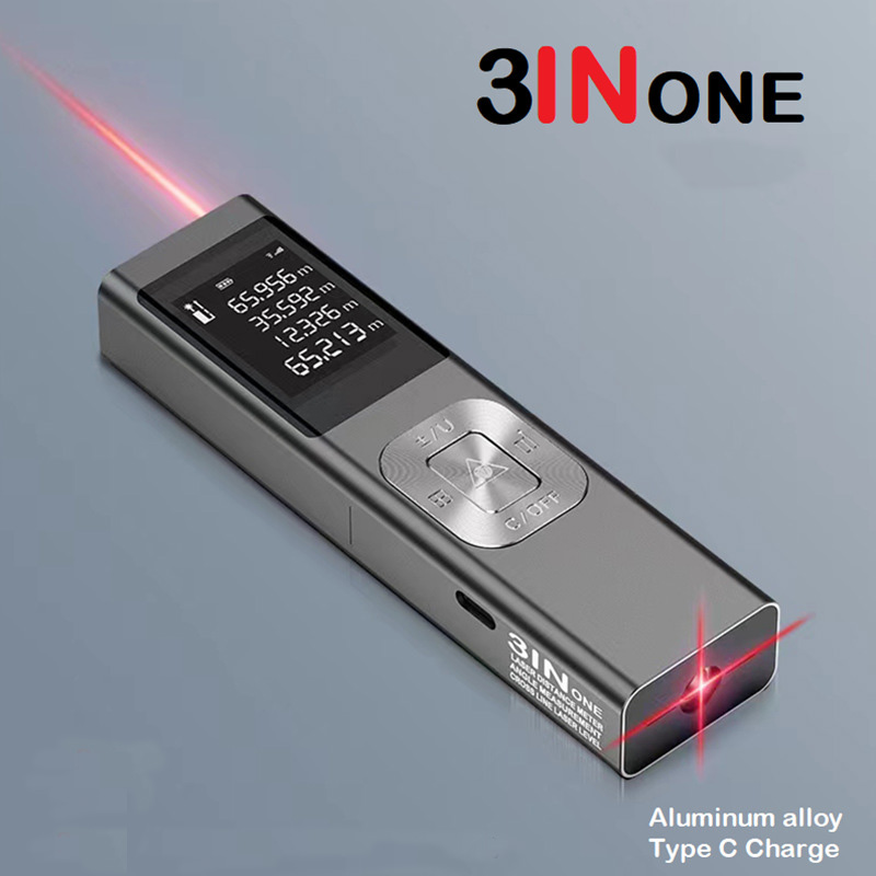 Laser Measure Laser Distance Meter Portable Digital Measure With Backlight Rechargeable Laser Measure For Volume Area