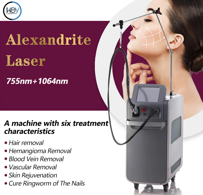 PRO Laser Hair Removal Equipment 755nm Alexandrite Laser 1064nm Long Pulse Technology