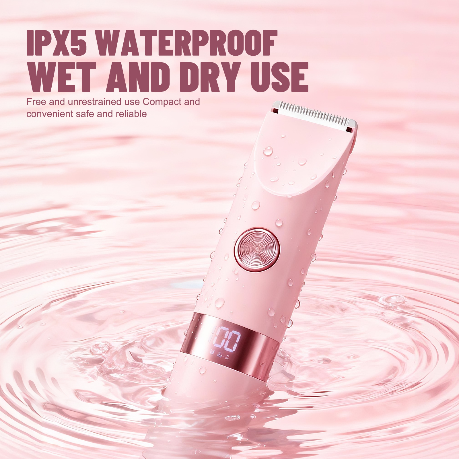 2 In 1 Electric Razors For Shower&amp;Travel Waterproof Shaver Pubic Hair Remover For Underarm Legs&amp;Bikini Bikini Trimmer For Women