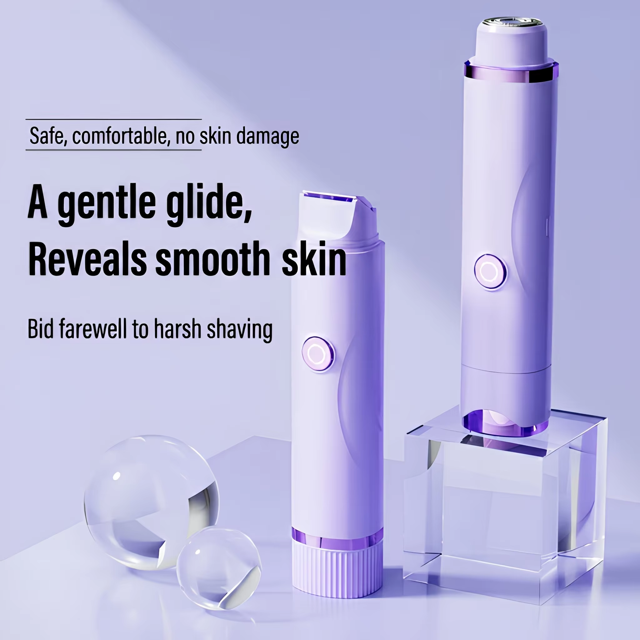 Bulk Order USB Type-c Rechargeable Bikini Trimmer IPX4 Grade Waterproof Women Shaver Double Head Precise Trimming Hair Remover