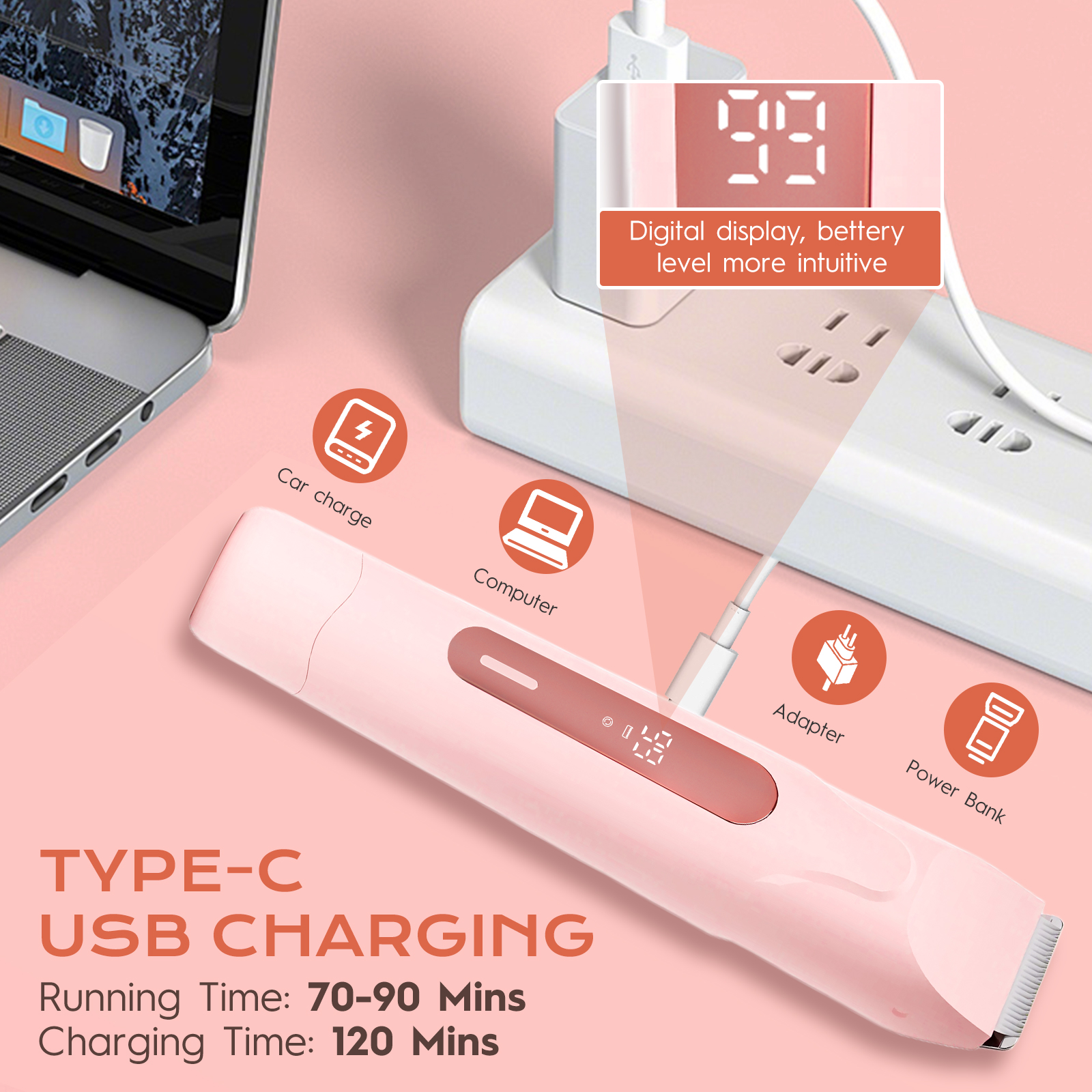 USB Charge Portable IPX7 Waterproof Women's Tweezer For Bikini Eyebrows Face Legs &amp; Underarms Hair Removal &amp; Skin Rejuvenation
