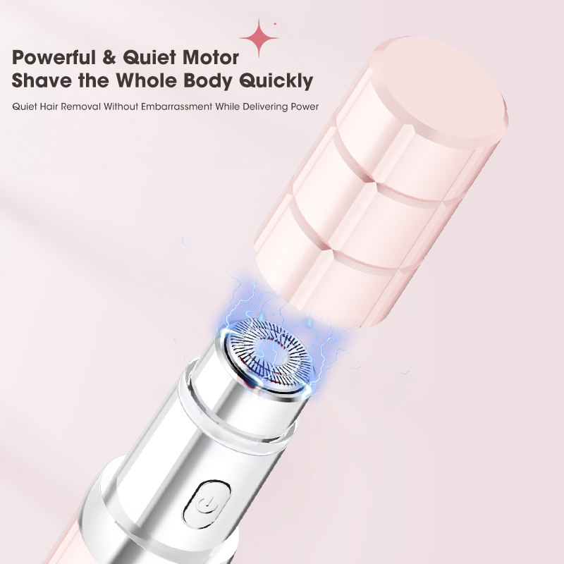 Lanumi 2114 Women's Facial Hair Remover Electric Painless Disposable Battery Bikini Trimmer Household Face Lip Chin Portable