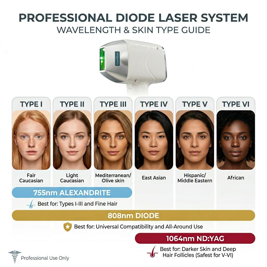 Jontelaser 3000W Vertical Laser Machine 4 Wavelengths Exchangeable Treatment Tips for Full Body Commercial Use Semiconductor