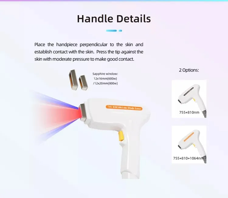 Medical 808nm Diode Laser Hair Removal Device View 4