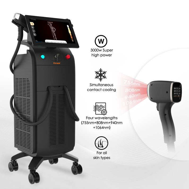 4 In 1 Multifunction Laser Beauty Machine Aesthetic Beauty Salon Equipment Laser Hair Removal Machine