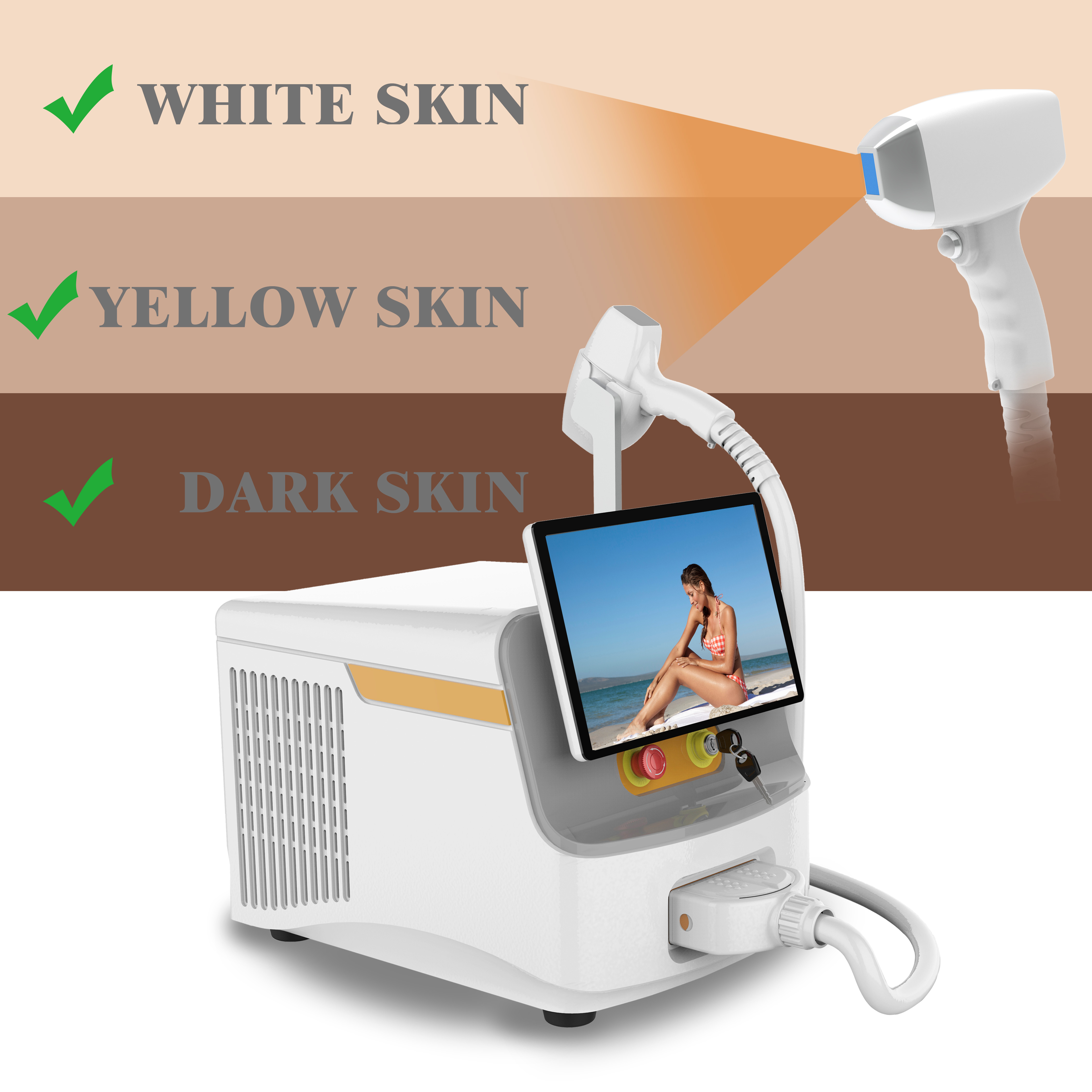 Newest Four Wave Technology Diode Laser Hair Removal Machine 755 808 940 1064 Laser Diode Machine Medical CE Approved