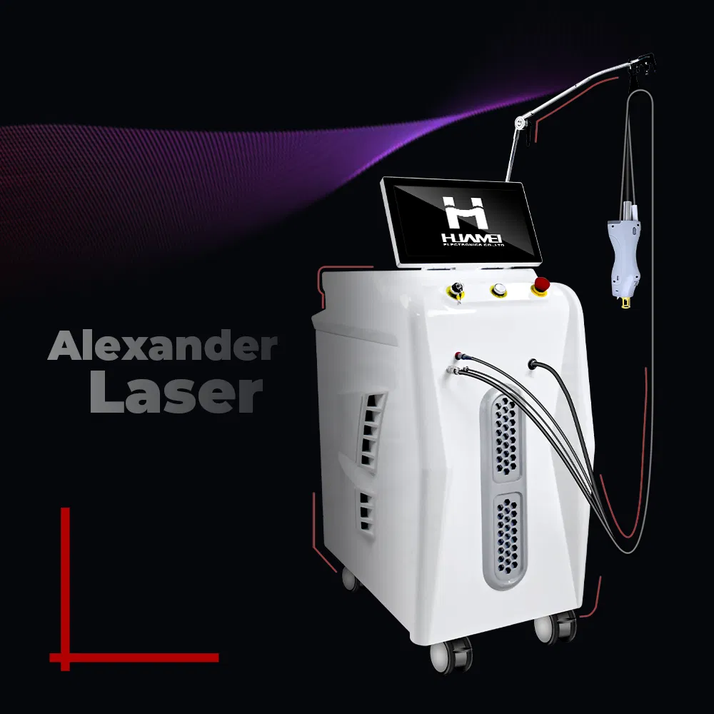 2025 Huamei Factory Newest Technology Alex Laser Hair Removal 755nm 1064nm Long Pulse Laser Alexandrite Laser