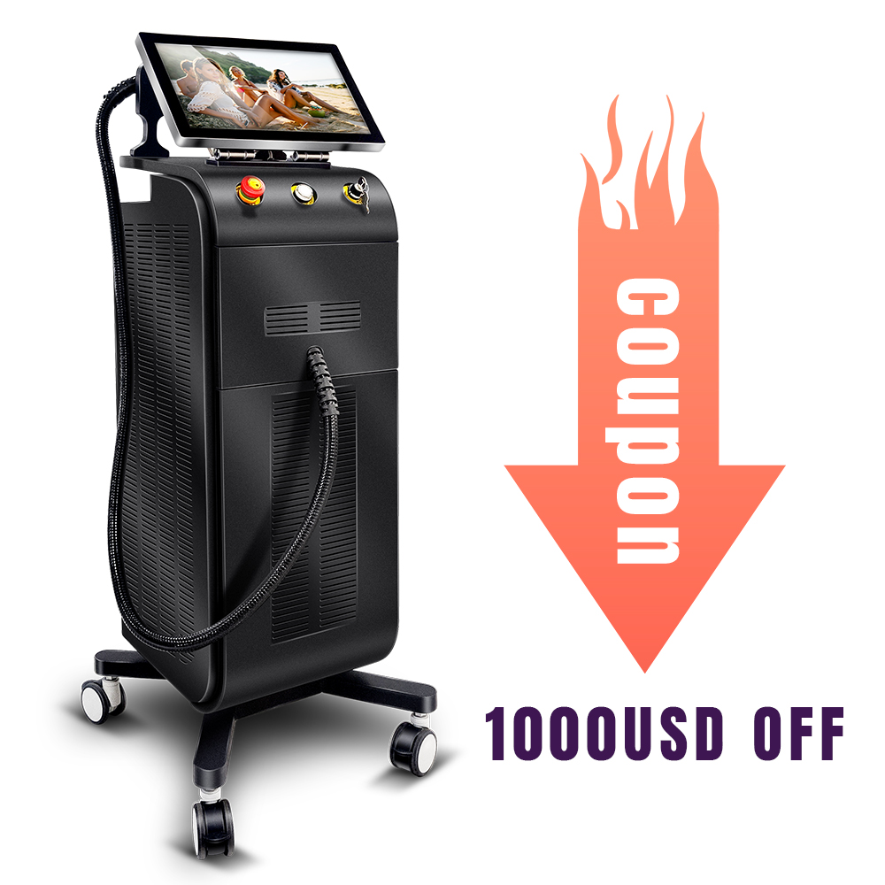 510K TUV CE ROHS MDSAP Ice High Power 1600-2000W 3 Waves 755 808 1064nm Hair Removal Beauty Salon Equipment Price