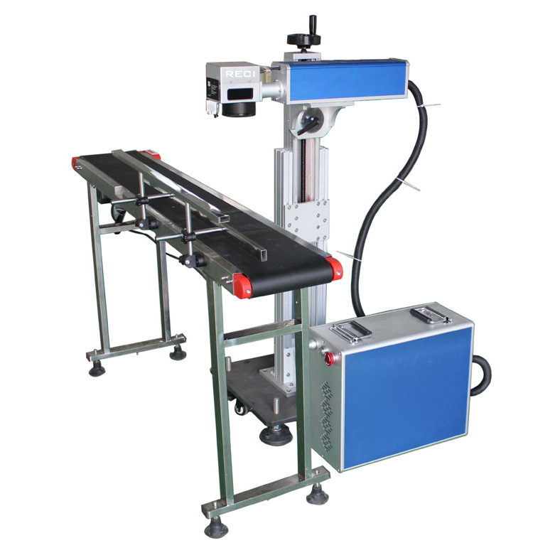 New High Speedy CNC Automatic Conveyor Fiber Laser Marking Machine Vision System Supporting DXF/PLT/BMP/AI/DWG Formats Reci