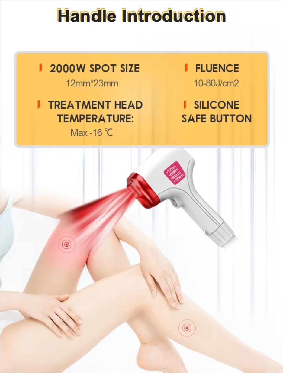 Fast &amp; Comfortable Hair Removal Machine 3000W 808nm Diode Laser with 4 Handles for Full Body Treatment