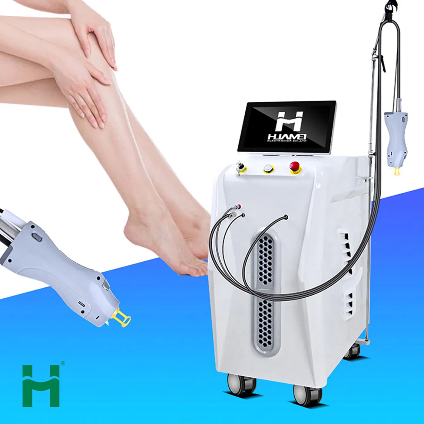 2024 Huamei Technology Alexandrite Laser 755nm 1064nm Long Pulse Laser New Design with Smart Touch Screen for Permanent Hair Removal