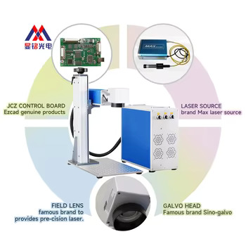 50W Raycus Laser Marker Machine High Speed Engraving Automotive Metal Components System