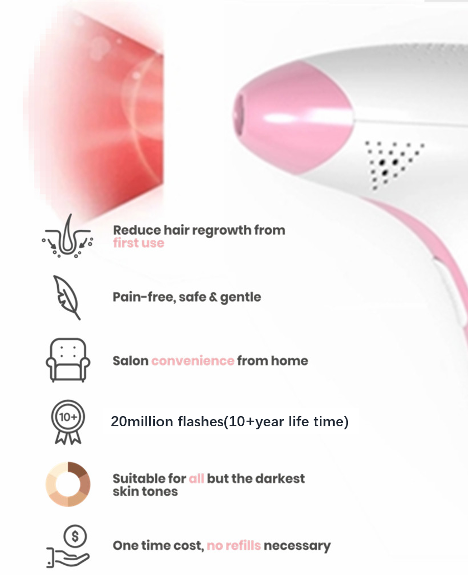 Vilase Portable Laser at Home Hair Removal Permanent Laser Hair Removal Home Device