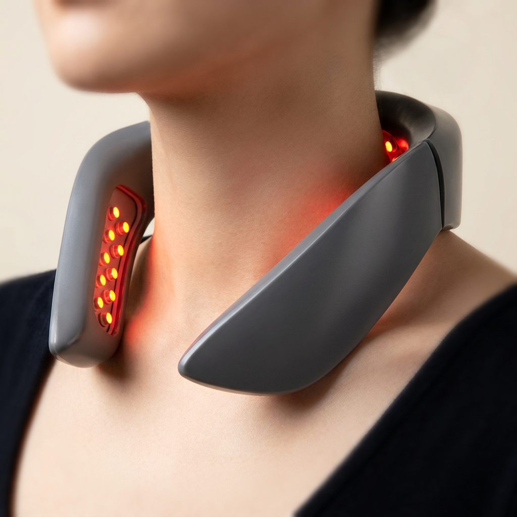 Laser Neck Massager Portable 14 Beads 650nm Diode Laser Light Massage Neck Relax Pain Relieve Device
