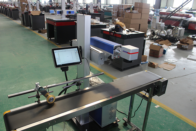 New High Speedy CNC Automatic Conveyor Fiber Laser Marking Machine Vision System Supporting DXF/PLT/BMP/AI/DWG Formats Reci