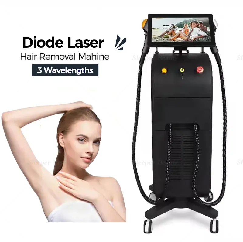 Professional 808nm Diode Laser Hair Removal Machine New Tec Cooling Technology 2 Years Warranty Remote Control System