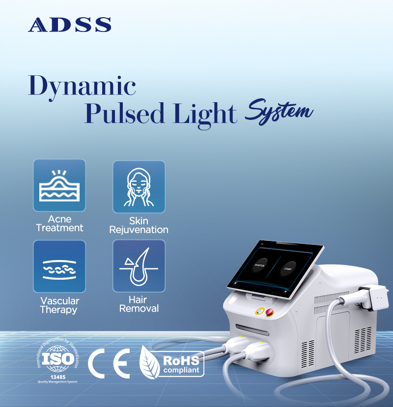 ADSS Delicate Pulse Light IPL Laser Hair Removal and Skin Rejuvenation Machine for Whole Body Medical Grade