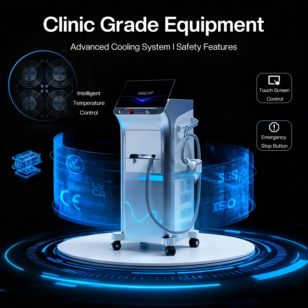 Best Sale 3000W Exchangeable Spot Diode Laser Hair Removal Machine Ai Hair Analysis for Full Body Permanent Hair Removal