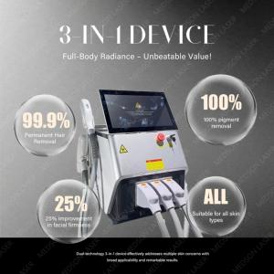 3 In1IPL Diode Nd YAG Laser Device,Permanent Hair Removal Tattoo Removal,Skin Whitening Rejuvenation Anti Aging Beauty Equipment