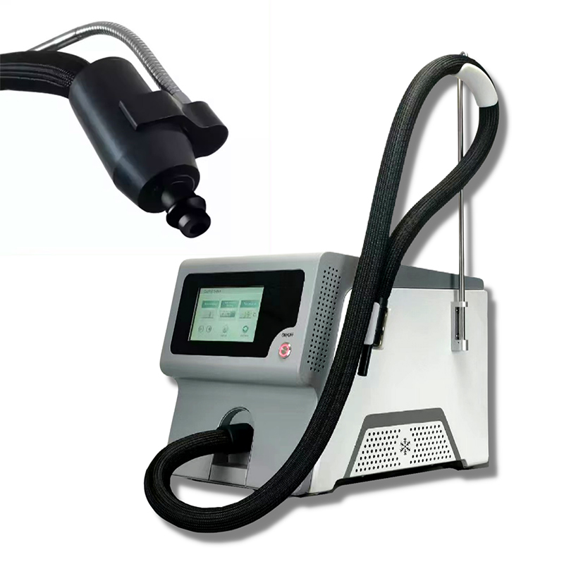 Tax Free Cold-air-skin-cooling Pain Reduction Low Noise Cold air Skin Cooling Machine for Tattoo Removal Laser Treatment Device