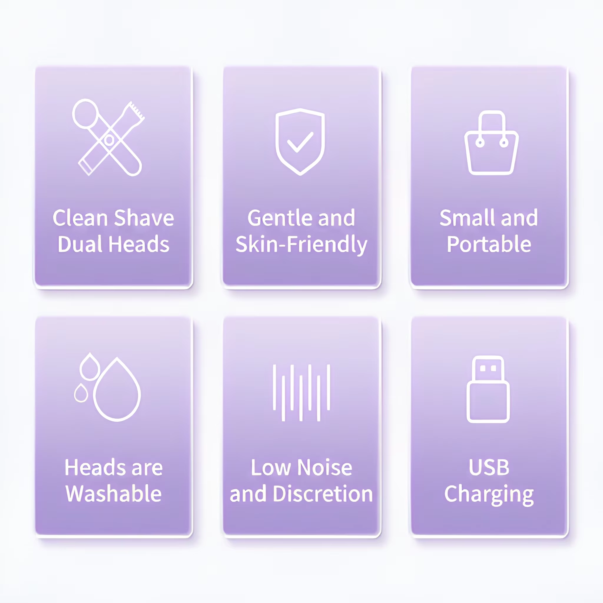 Bulk Order USB Type-c Rechargeable Bikini Trimmer IPX4 Grade Waterproof Women Shaver Double Head Precise Trimming Hair Remover