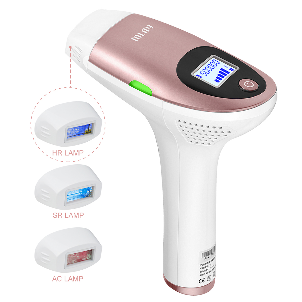For MLAY T3 Portable 3-in-1 Laser Hair Removal IPL Beauty Equipment For Body Face Effective For Acne Treatment Skin Rejuvenation