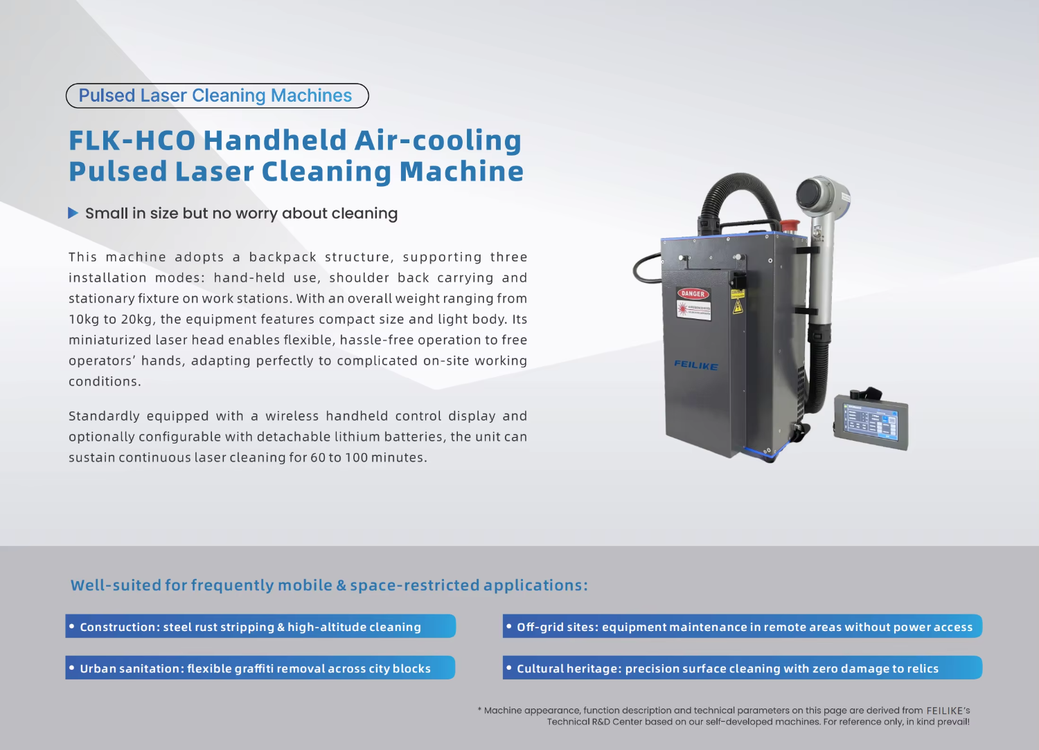 High Speed Laser Metal and Wood Cleaning Portable Laser Metal and Wood Cleaning Machine with Pulse System for Furniture