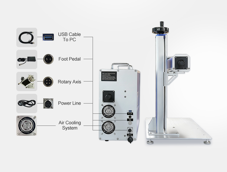 Manufacturers Metal 20w 50w 100w Fiber Laser Marking Jewelry Engraving Machine
