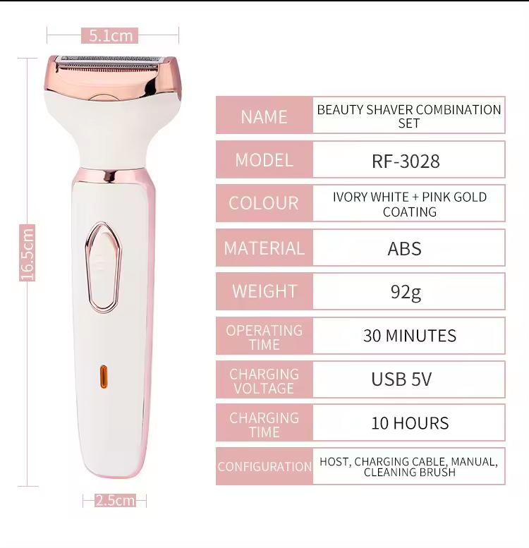 Multifunctional 4-in-1 Women's Electric Shaver Eyebrow Hair Removal USB Charging Underarm Hair Shaver Hair Remover