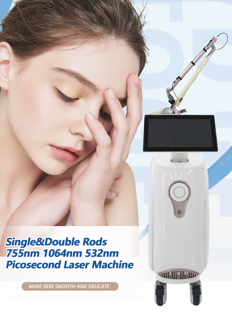 No Pain Tattoo Removal Standing Air Cooling 532nm 1064nm ND YAG Laser Machine Price