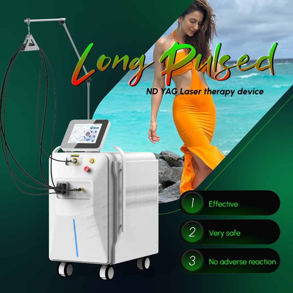Long-pulsed laser treatment device