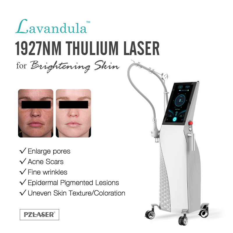 Thulium Laser Machine 1927nm Cool Laser Skin Resurfacing High Strength Beauty Usage Uneven Skin ToneAcne Scars Lifting Skin