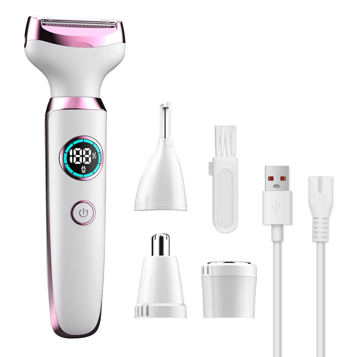 Underarm Hair Shaver Bikini Line Hair Remover Rechargeable Cordless Ladies Shaver Electric Shaver Accurate Eyebrow Trimmer