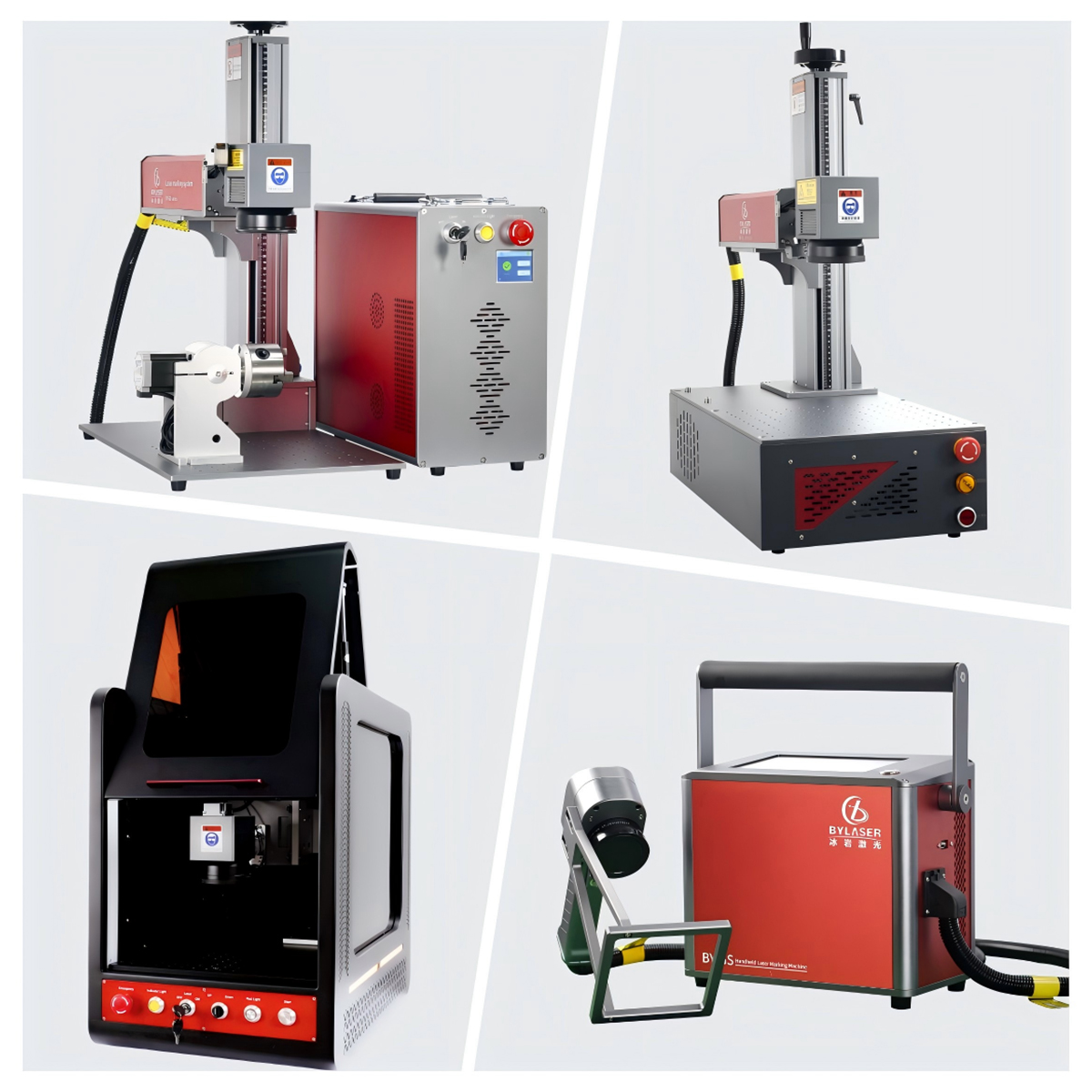 New Fast Speed Lightweight 20W-100W Portable CNC Fiber Laser 3D Engraving Marking Machine Multifunctional DXF/PLT/AI/BMP/DWG/DST