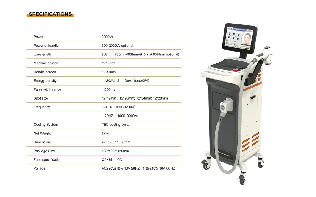 Permanent Painless Non Invasive Spare Parts Professional Alexandrite 808 Nm Diode Laser Hair Removal Machine