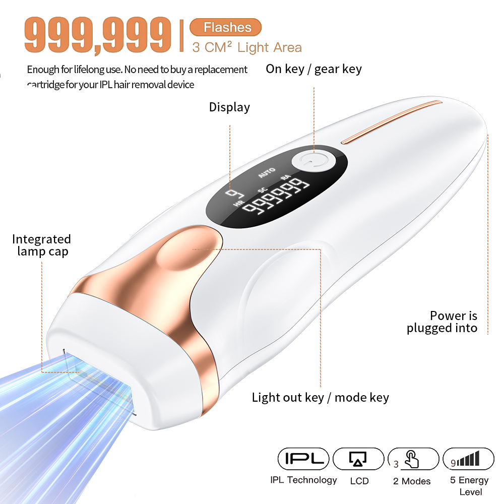 Home Use Devices Hair Remover Body Depilation Epilator Men Portable Handy Laser Removal Light Hair Removal Device