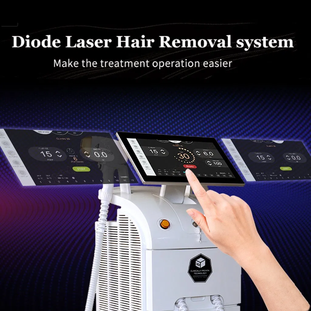 Super Cooling Ice Laser 3 Wavelengths Diode Laser 755 808 1064 Permanent Hair Remover Machine