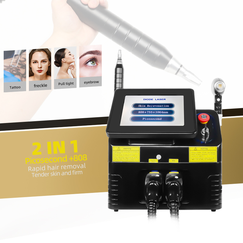 2 in 1 Diode Laser Hair Removal ND YAG Picolaser Tattoo Removal