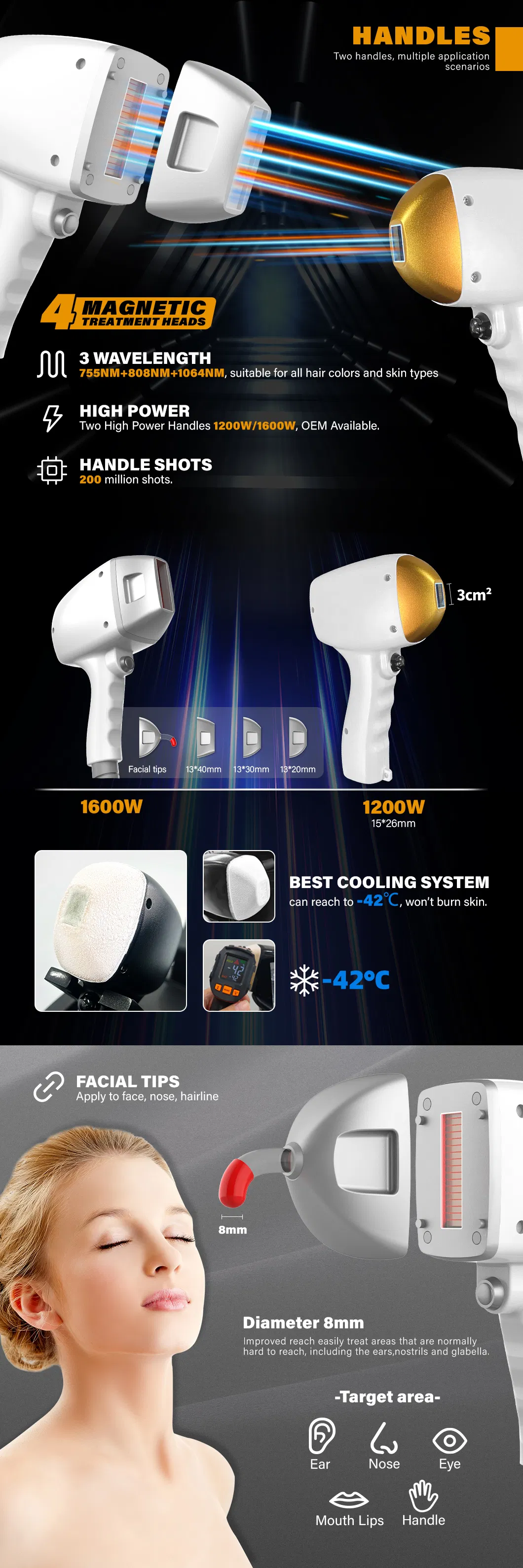 Safe Hair Removal Sopra Diode Laser Treatment Cooling System