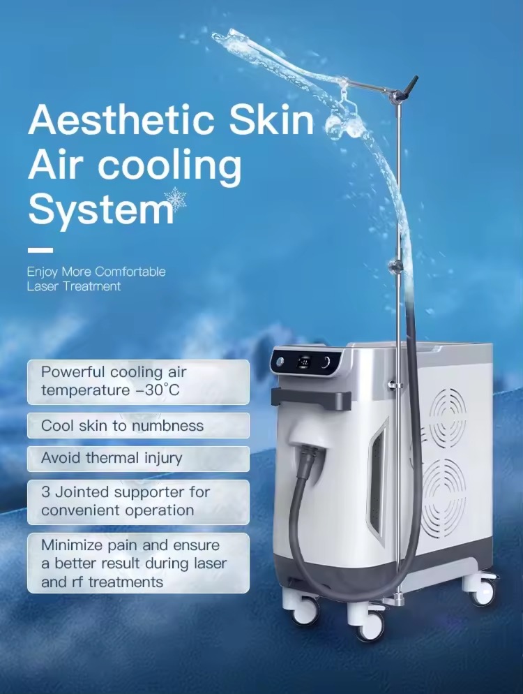 High Efficiency Skin Cooling System No Pain Pain Release Cold Air Skin Cooling Machine Cooling Skin for Laser