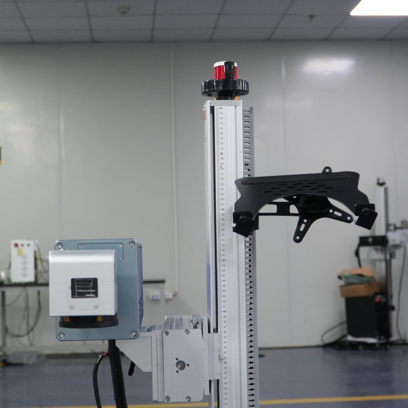 High-Speed Flying Fiber Laser Marking Machine for Metal/Plastic/Glass, 1000mm/s Marking Speed, 0.01mm Precision,