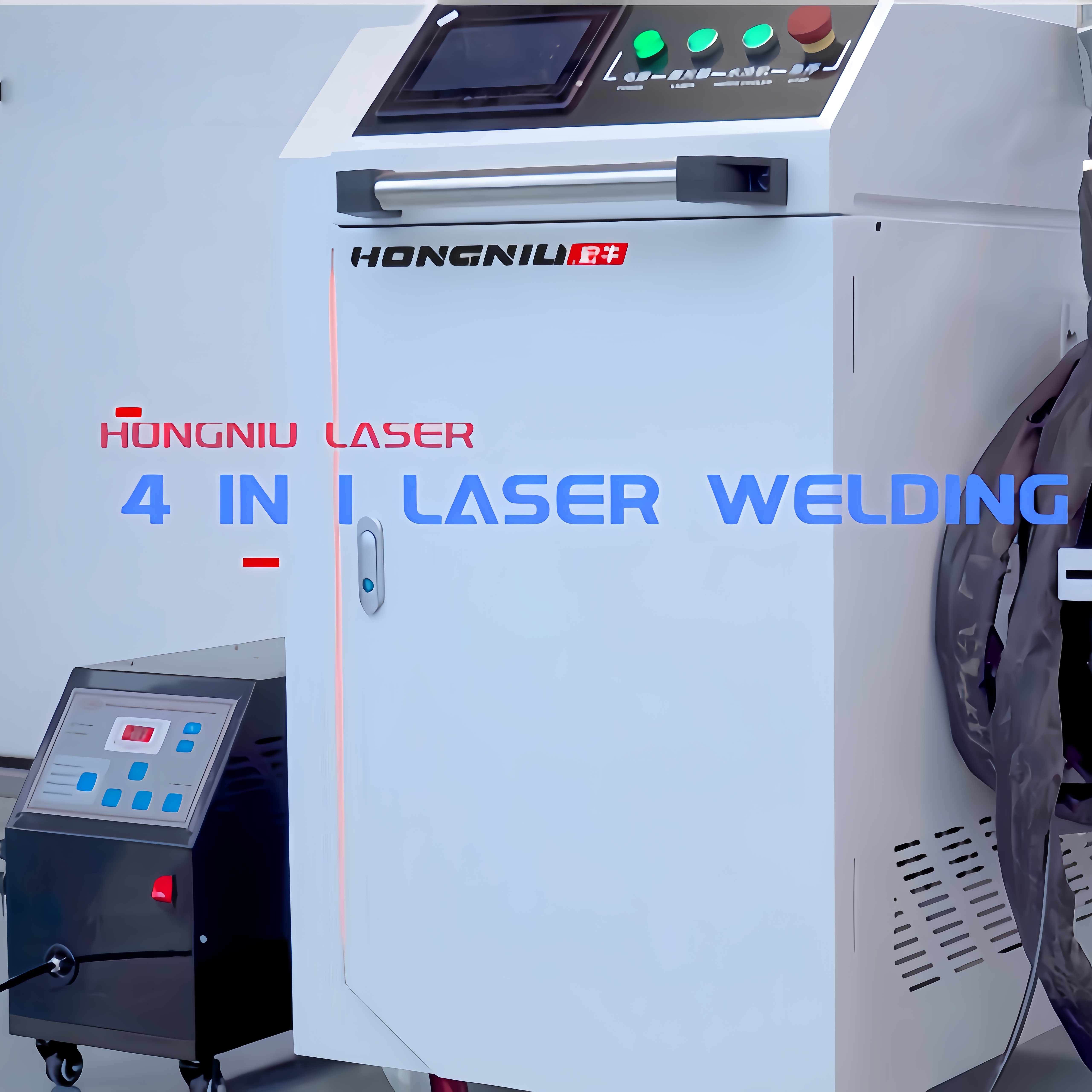 Industrial 4-in-1 Laser Cleaner: Handheld Portable Device for Metal Rust Removal, Paint Stripping, Welding &amp; Cutting
