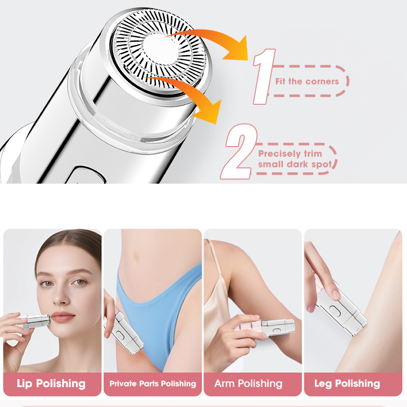 Lanumi 2114 Women's Facial Hair Remover Electric Painless Disposable Battery Bikini Trimmer Household Face Lip Chin Portable